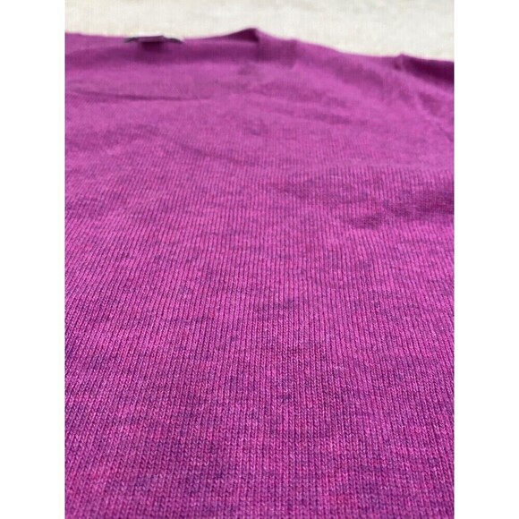 J Crew Sweater Women Small Teddie Long Sleeve Crew Neck Wool Cotton Blend Purple - Picture 3 of 6